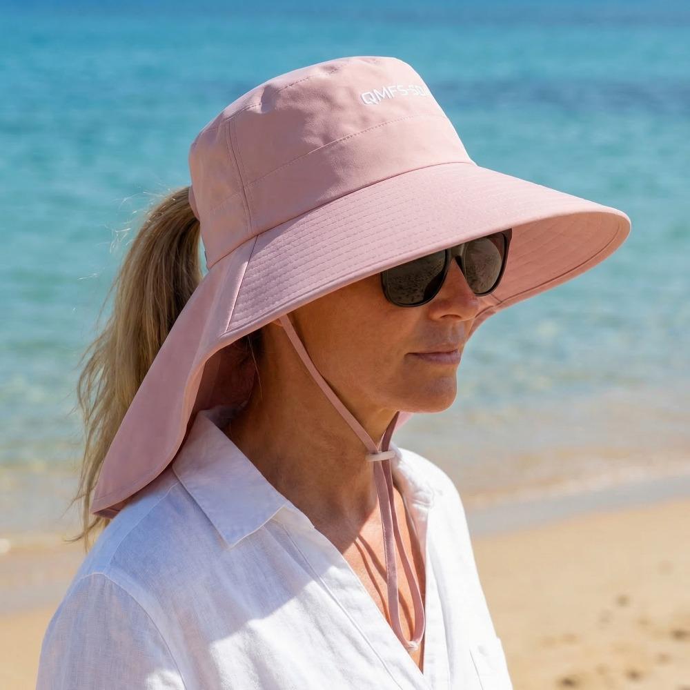 Women Summer Wide Brim Sun Hat with Ponytail Hole Adjustable Chin Strap UV Protection Beach Fishing Safari Cap 1 piece pack рожевий
Women Summer Wide Brim Sun Hat with Ponytail Hole Adjustable Chin Strap UV Protection Beach Fishing Safari Cap 1 piece pack рожевий