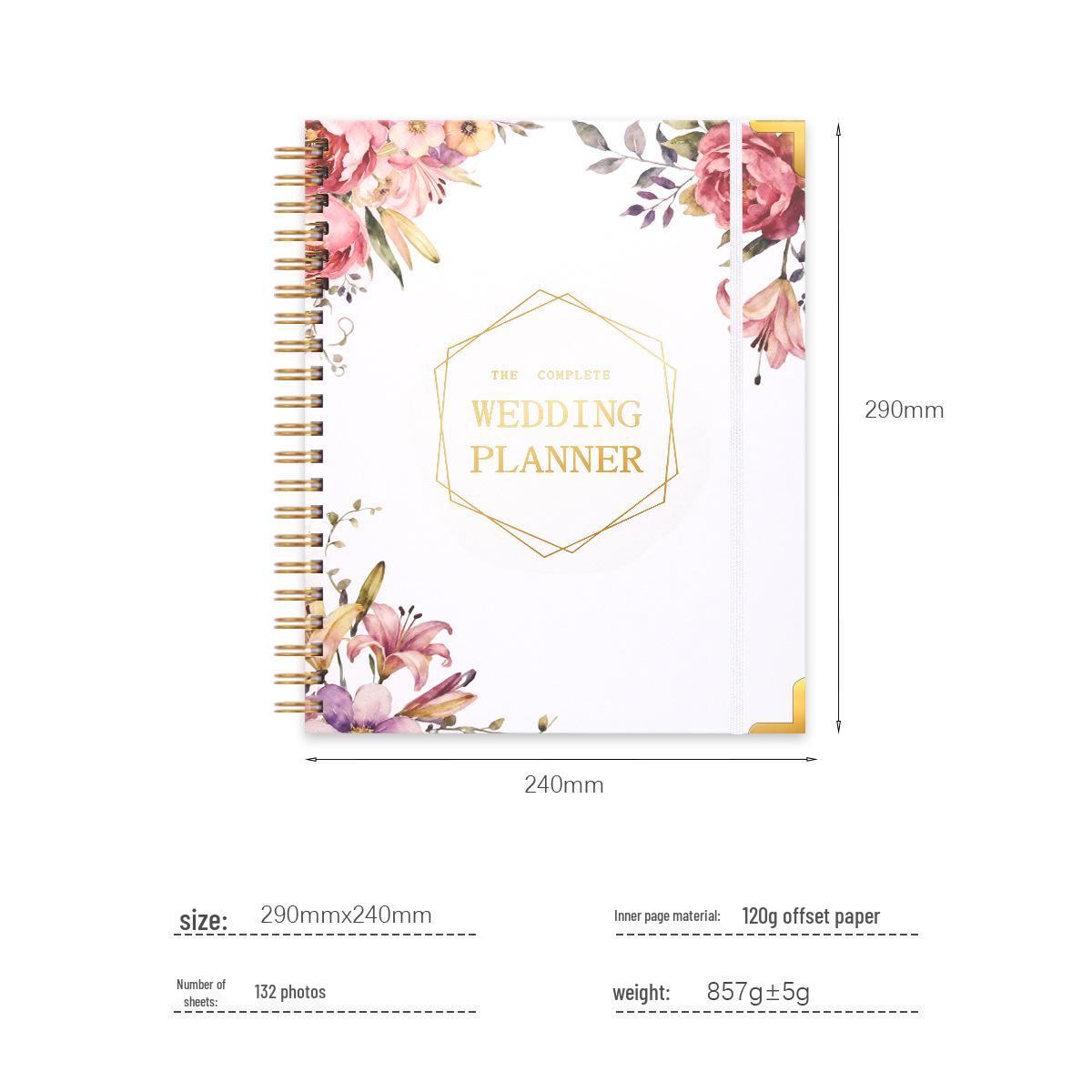 Wedding Planner Notebook for Brides - Spiral Bound
Wedding Planner Notebook for Brides - Spiral Bound