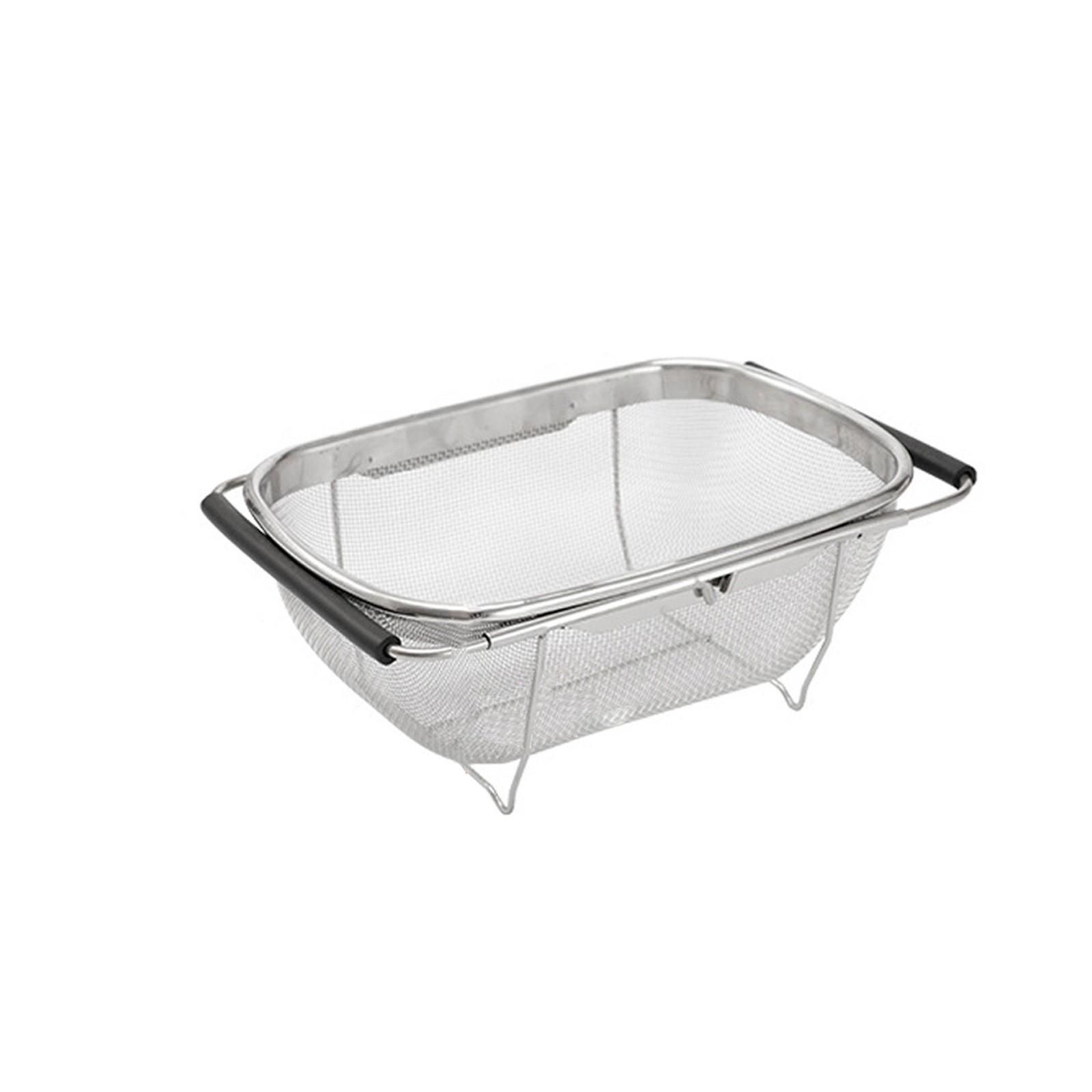 Adjustable Stainless Steel Over Sink Strainer Basket with Fine Mesh and Non Slip Handles for Kitchen Rice Washing Draining Rinsing One Size
Adjustable Stainless Steel Over Sink Strainer Basket with Fine Mesh and Non Slip Handles for Kitchen Rice Washing Draining Rinsing One Size