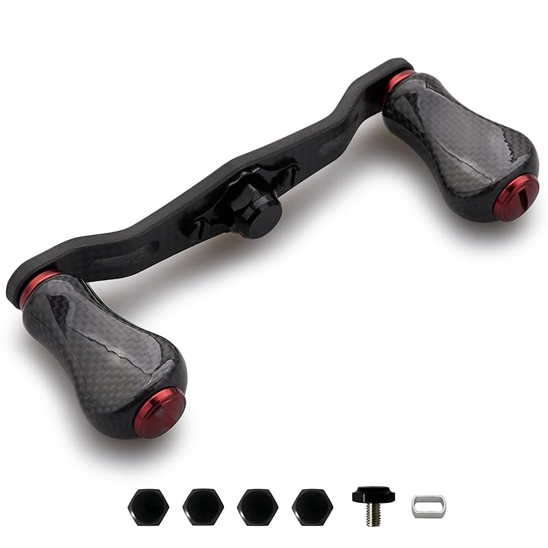 HEIGHTEN 85/95mm reel handle 21mm knob mounted 1.5K carbon SHIMANO Daiwa Abu common use bait reel for Gourd Series (V2.0-85mm - wine red 20mm knob)
HEIGHTEN 85/95mm reel handle 21mm knob mounted 1.5K carbon SHIMANO Daiwa Abu common use bait reel for Gourd Series (V2.0-85mm - wine red 20mm knob)