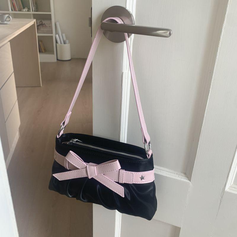 Korean Hot Girl Bow Studded Handbag Women Simple Design Sweet Shoulder Bag Ladies Elegant Fashion Underarm Purse Y2k Aesthetic 26x13x5cm чёрный
Korean Hot Girl Bow Studded Handbag Women Simple Design Sweet Shoulder Bag Ladies Elegant Fashion Underarm Purse Y2k Aesthetic 26x13x5cm чёрный