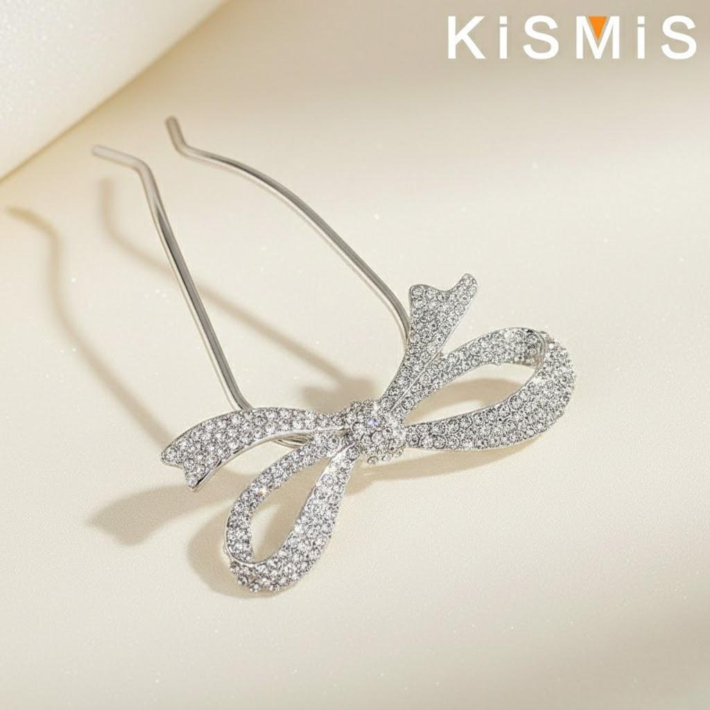 Elegant Bowknot Hairpin with Diamond Insert Stylish Curling Tool Bridal Hair Accessory for Women серебряный
Elegant Bowknot Hairpin with Diamond Insert Stylish Curling Tool Bridal Hair Accessory for Women серебряный