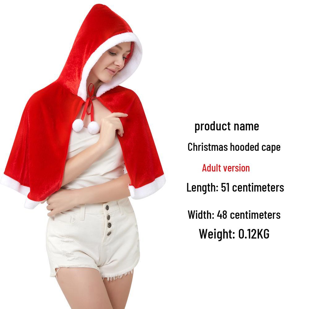 Взрослый плащ-накидка с капюшоном, Рождественский женский костюм для косплея из золотого бархата One Size
Взрослый плащ-накидка с капюшоном, Рождественский женский костюм для косплея из золотого бархата One Size