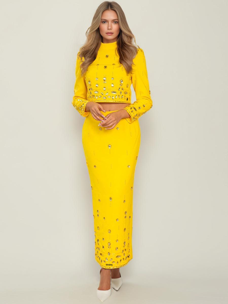 Celebrity Style High-End Nail Diamond Long-Sleeve Top & High-Waisted Skirt Two-Piece Set for Summer 2025 Medium
Celebrity Style High-End Nail Diamond Long-Sleeve Top & High-Waisted Skirt Two-Piece Set for Summer 2025 Medium