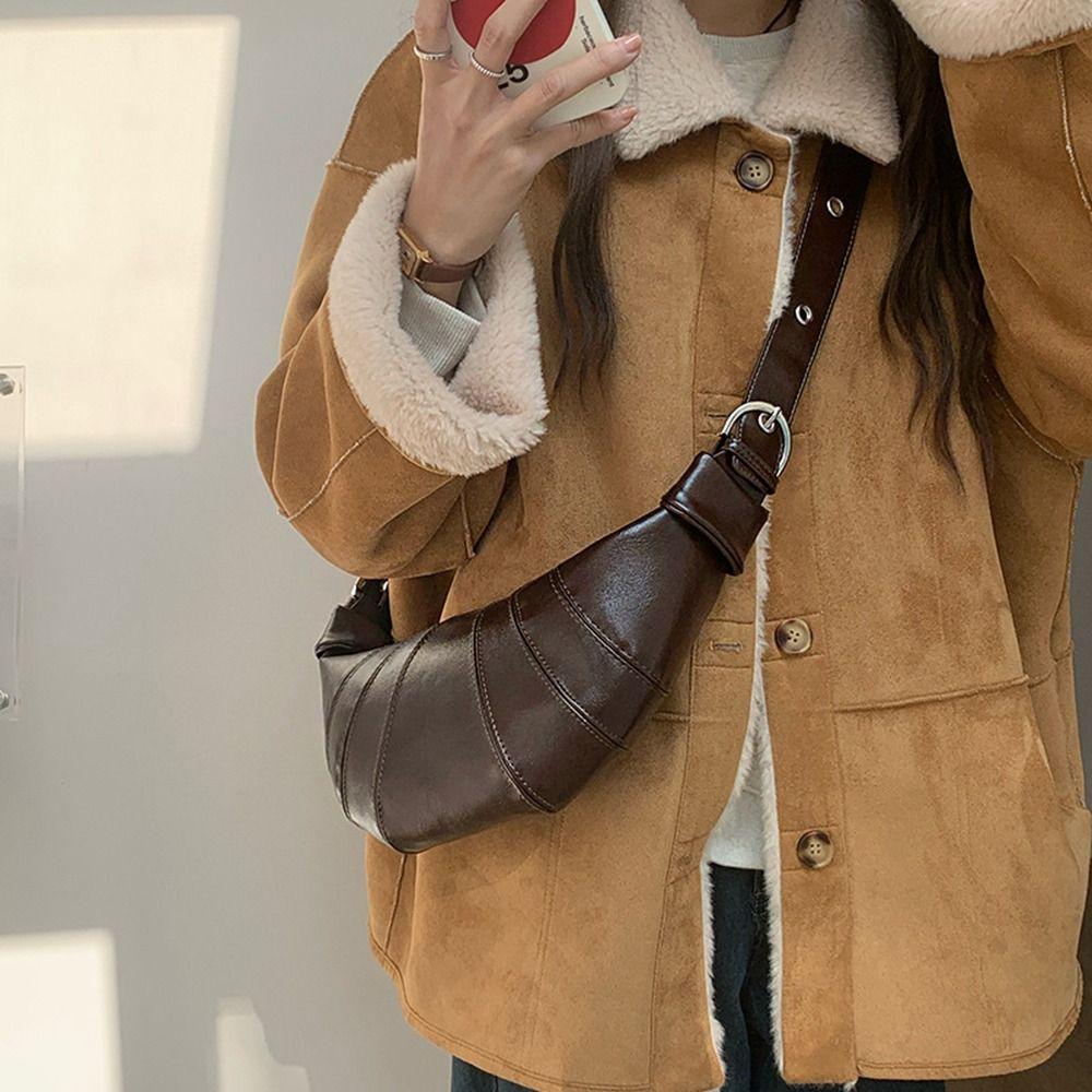 Black PU Dumplings Bag Brown Crossbody Bag Fashion Croissant Shoulder Bag Lady кавовий
Black PU Dumplings Bag Brown Crossbody Bag Fashion Croissant Shoulder Bag Lady кавовий