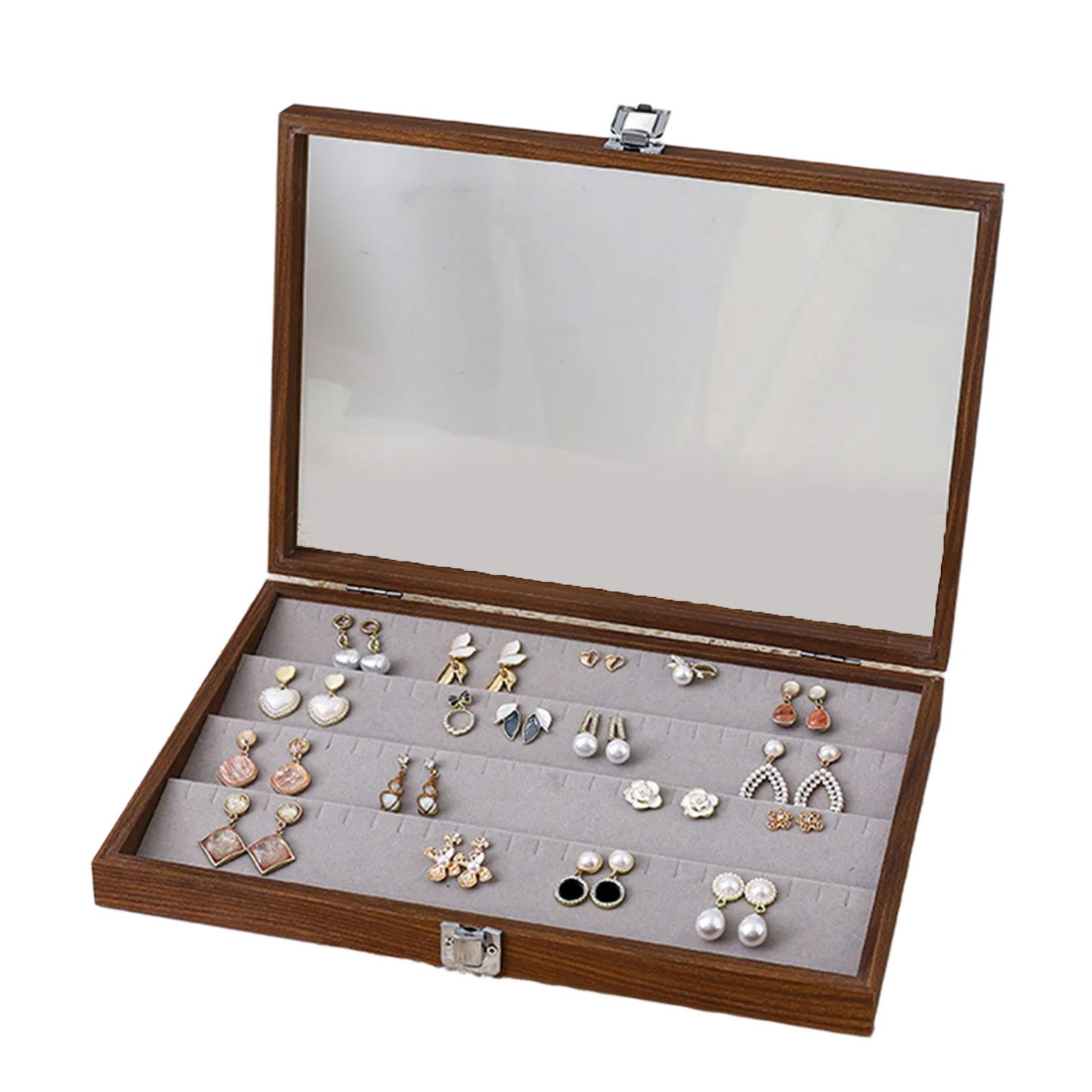 Elegant Walnut Wood Grain Jewelry Box Wood Jewelry Keeper with Individual Grids and Lid for Vintage Style Decoration 8
Elegant Walnut Wood Grain Jewelry Box Wood Jewelry Keeper with Individual Grids and Lid for Vintage Style Decoration 8