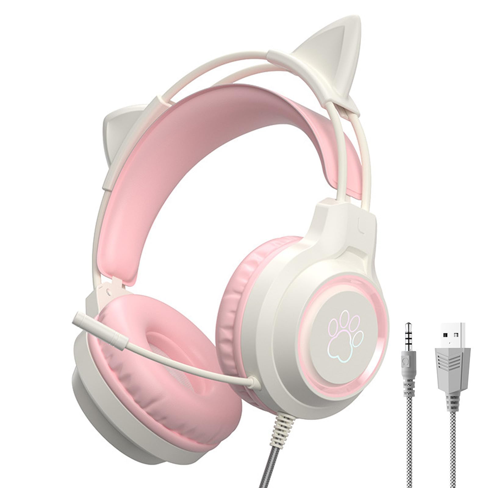 Cat Ear Gaming Wired 40MM Includes RGB USB Compatible with Work from Online Comfortable to Cat Present Headphones, Headphones, Headset, Earbuds,
Cat Ear Gaming Wired 40MM Includes RGB USB Compatible with Work from Online Comfortable to Cat Present Headphones, Headphones, Headset, Earbuds,