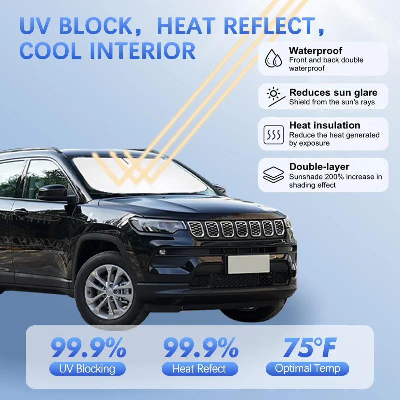 For Jeep Compass Import 1.4T 2.4T Car Windshield Sun Shade Sunshade Sun Visor Protector Blocks UV Rays Summer Car Accessories
For Jeep Compass Import 1.4T 2.4T Car Windshield Sun Shade Sunshade Sun Visor Protector Blocks UV Rays Summer Car Accessories