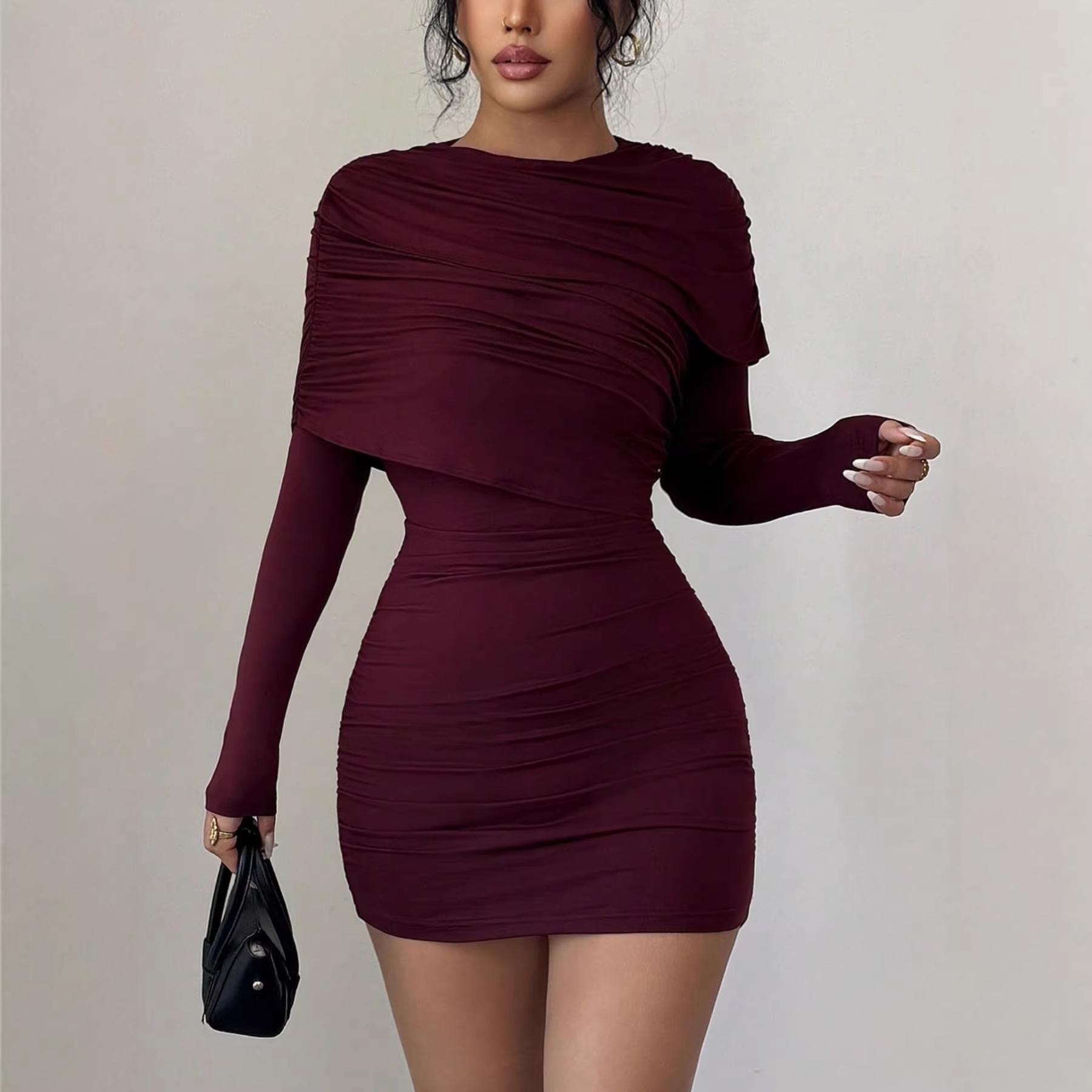 European Style Ruched Hip-Wrap Long-Sleeve Dress for Women - Slim-Fit, Sexy, High-Quality, Spring/Autumn 2025 Collection XL вина червоного кольору
European Style Ruched Hip-Wrap Long-Sleeve Dress for Women - Slim-Fit, Sexy, High-Quality, Spring/Autumn 2025 Collection XL вина червоного кольору