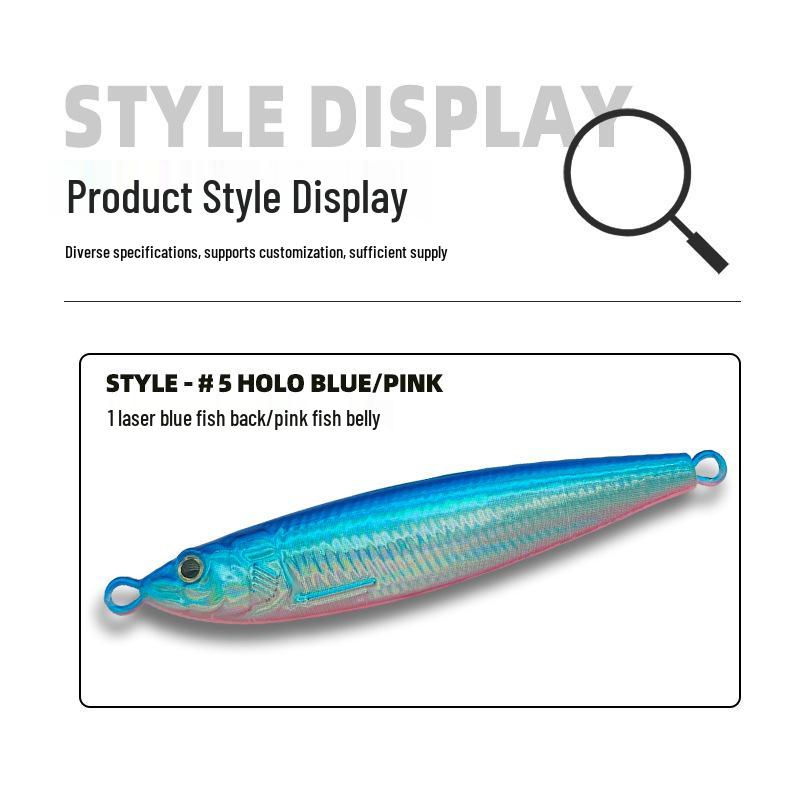 40g, 60g, 80g Colorful Laser Simulation Freshwater/Saltwater Slow Wobble Iron Plate Lead Fish Bait 40g
40g, 60g, 80g Colorful Laser Simulation Freshwater/Saltwater Slow Wobble Iron Plate Lead Fish Bait 40g