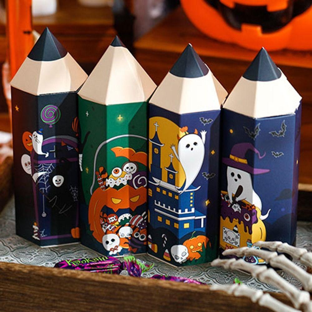 10pcs Paper Halloween Pencil Shape Candy Box Pumpkin Chocolate Gift Boxes for Kids Birthday
10pcs Paper Halloween Pencil Shape Candy Box Pumpkin Chocolate Gift Boxes for Kids Birthday