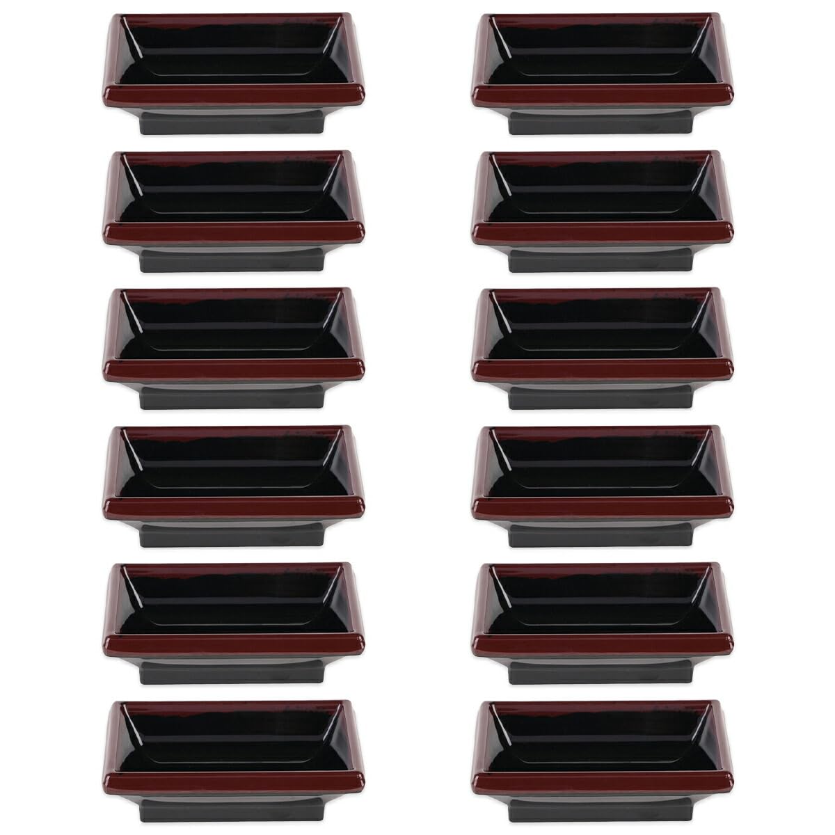 Thunder Group Квадратные маленькие тарелки x см Набор из 12 тарелок для соевого соуса Тарелки для солений Тарелки для благовоний Японская посуда Меламиновая посуда Можно мыть в посудомоечной машине