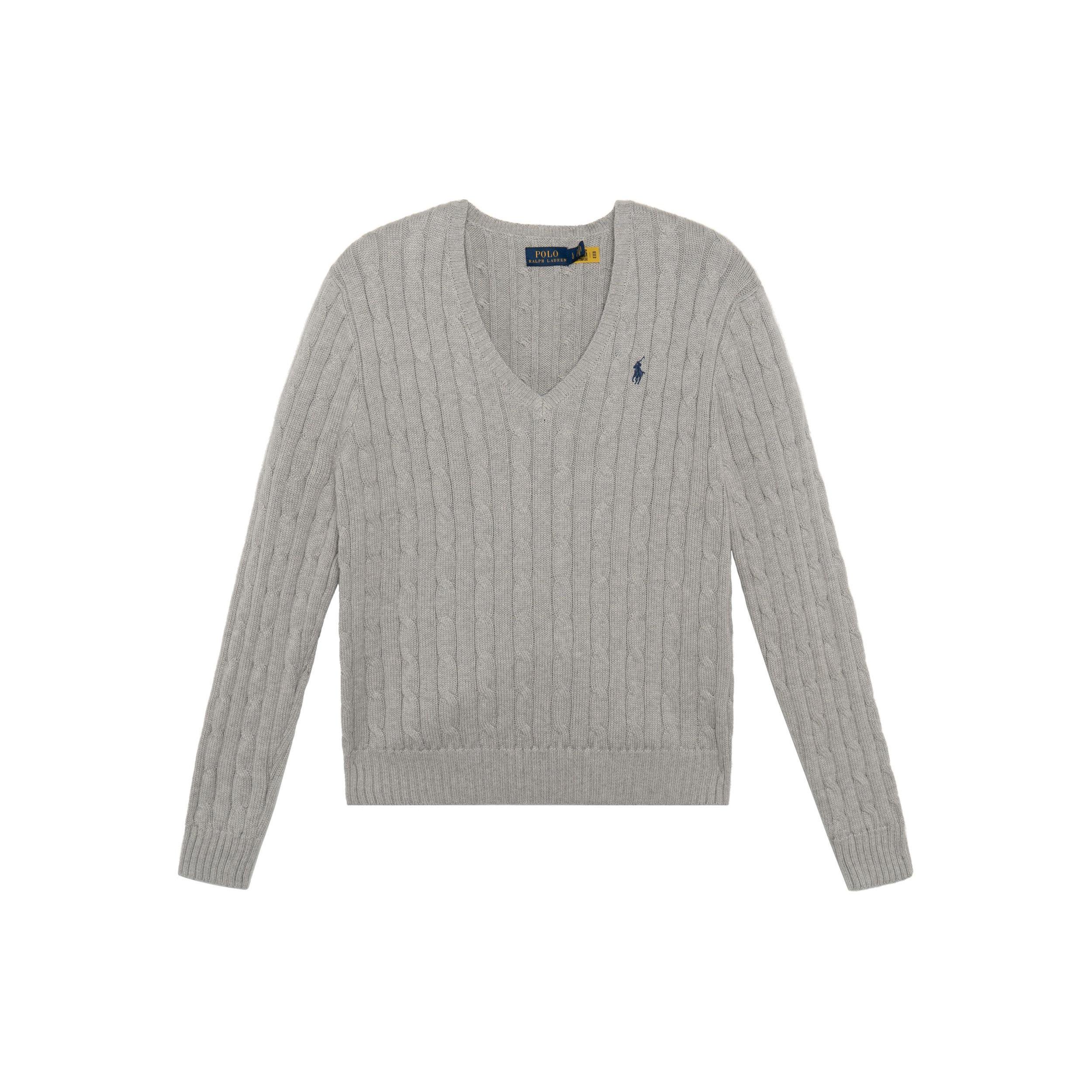 Polo Ralph Lauren Solid Logo Вышитый V-образный вырез Трикотажный свитер Женский свитер Светло-серый 211570011-060 XL
Polo Ralph Lauren Solid Logo Вышитый V-образный вырез Трикотажный свитер Женский свитер Светло-серый 211570011-060 XL