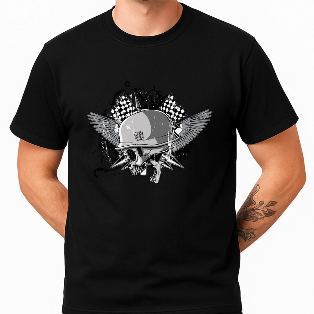 Winged Skull Helmet T-Shirt Unisex | Biker Punk Rock Racing Flags Graphic Tee 4XL
Winged Skull Helmet T-Shirt Unisex | Biker Punk Rock Racing Flags Graphic Tee 4XL