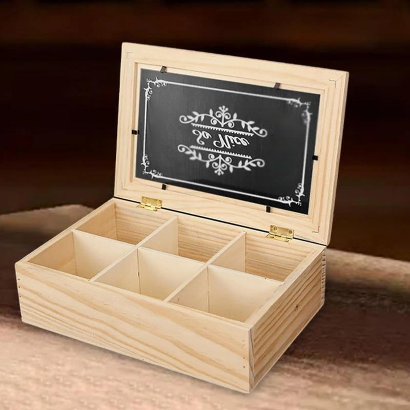 1pc Wooden Tea Box 6 Grids Multifunctional Tea Storage Box with Lid Tea Bag Holder for Home Cabinet Kitchen Decor Organization 24x16x7cm
1pc Wooden Tea Box 6 Grids Multifunctional Tea Storage Box with Lid Tea Bag Holder for Home Cabinet Kitchen Decor Organization 24x16x7cm