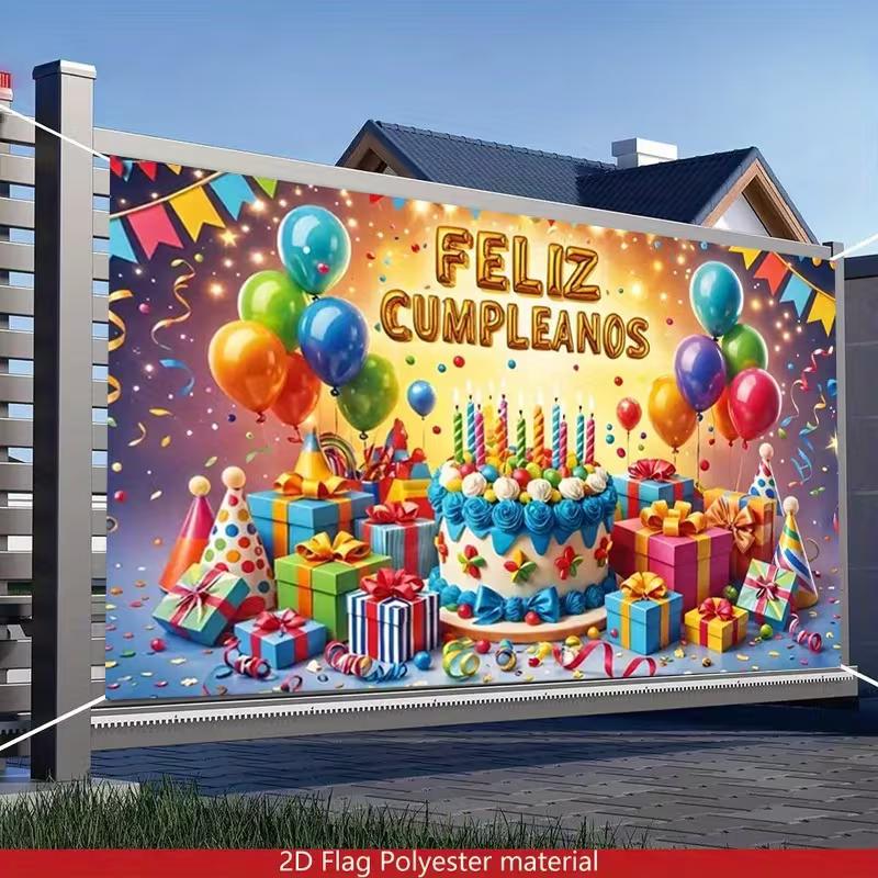 Spanish Birthday Party Backdrop Feliz Cumpleaños Wall Decor Banner 47.2x31.5inch/120*80cm
Spanish Birthday Party Backdrop Feliz Cumpleaños Wall Decor Banner 47.2x31.5inch/120*80cm