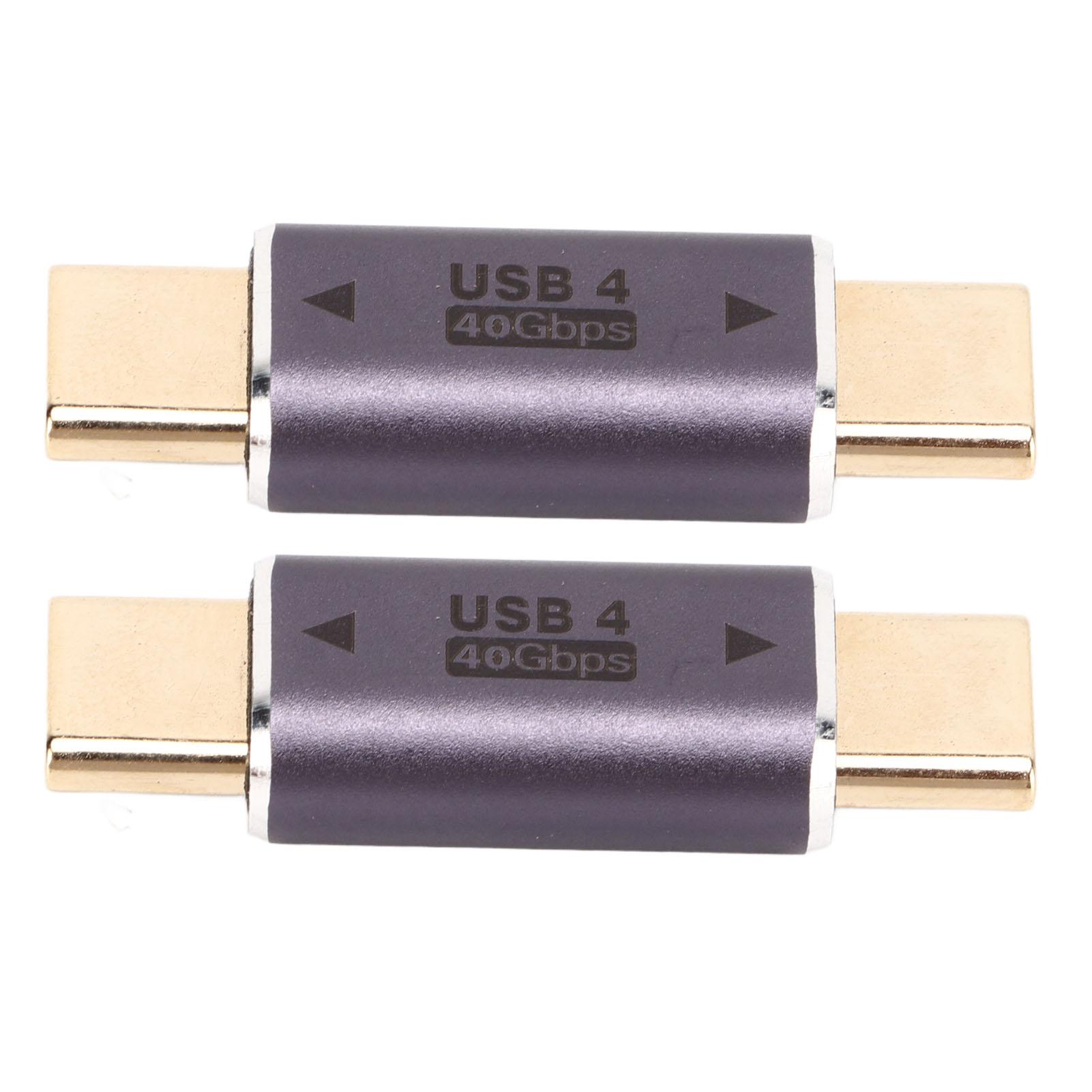2Pcs Type C Male to Type C Male Adapter 40Gbps 100W Straight Mini USB C Adapter for Laptop
2Pcs Type C Male to Type C Male Adapter 40Gbps 100W Straight Mini USB C Adapter for Laptop