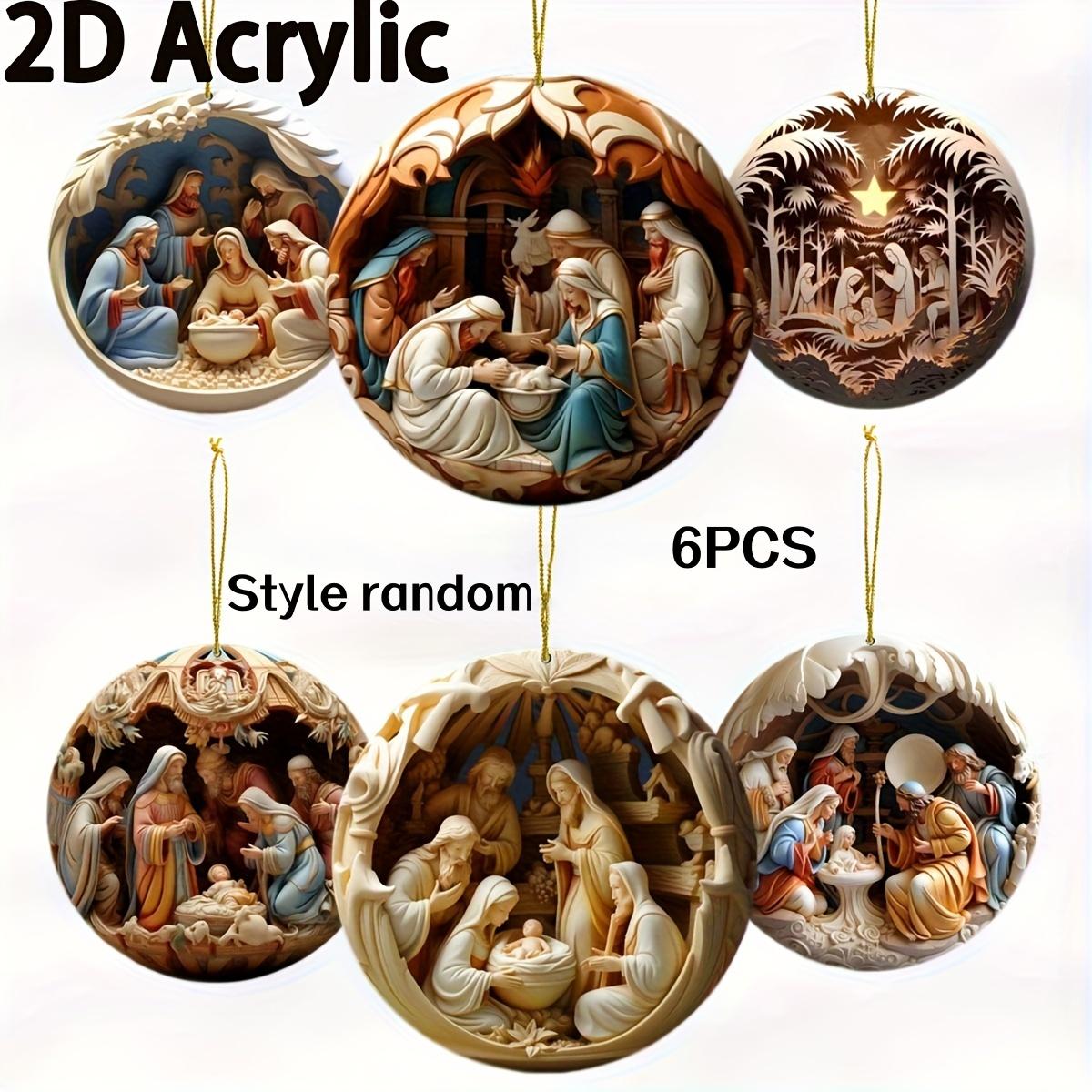 6-Pack, Random Styles, Christmas Scene Pendants, Acrylic Flat Visual Birth and Blessing Plaques, Decorative Ornaments, Christmas Tree Deco
6-Pack, Random Styles, Christmas Scene Pendants, Acrylic Flat Visual Birth and Blessing Plaques, Decorative Ornaments, Christmas Tree Deco