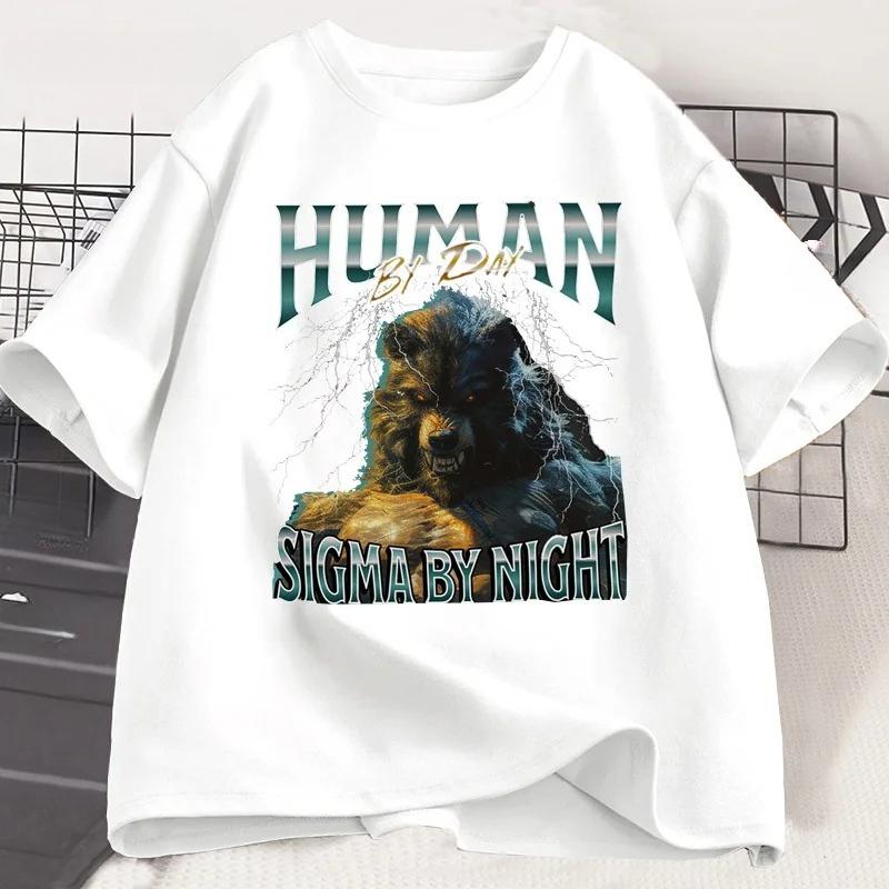 HuUnisex By Day Sigma By Night 90s Graphic T Shirt Funny Meme Y2K Tee Vintage Werewolf TShirt Loose Cotton Short Sleeve Tshirt Tops 4XL
HuUnisex By Day Sigma By Night 90s Graphic T Shirt Funny Meme Y2K Tee Vintage Werewolf TShirt Loose Cotton Short Sleeve Tshirt Tops 4XL