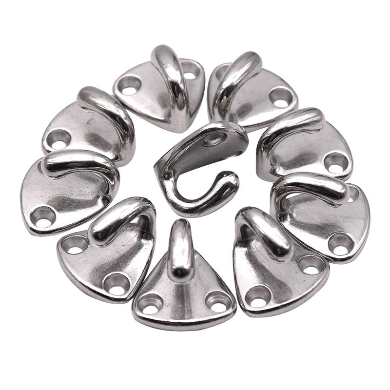 27mmx27mm 316 Stainless Steel Mini Boat Ship Fender Hook Carabiner Pad Eye Hooks for Coat Sailing Marine Hardware 10Pcs
27mmx27mm 316 Stainless Steel Mini Boat Ship Fender Hook Carabiner Pad Eye Hooks for Coat Sailing Marine Hardware 10Pcs