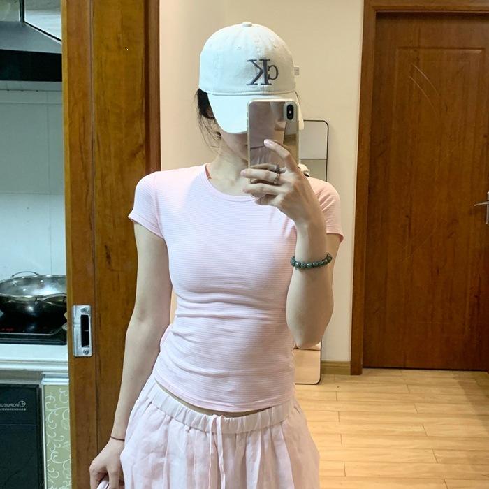 Cotton Threaded G Retro Coffee Crew Neck Striped Short Sleeve T-Shirt Women s Summer Top XL рожевий
Cotton Threaded G Retro Coffee Crew Neck Striped Short Sleeve T-Shirt Women s Summer Top XL рожевий