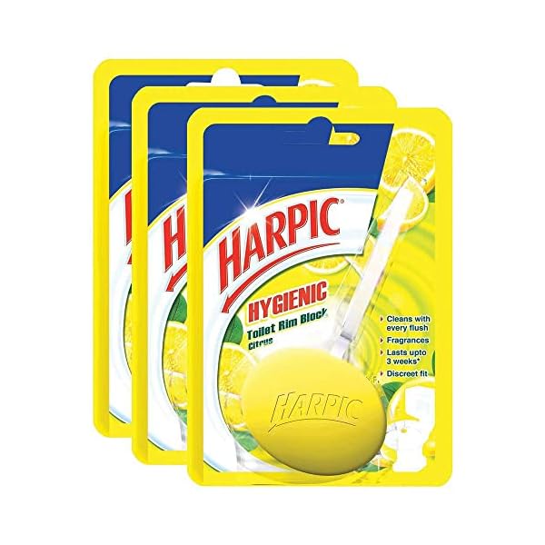 Harpic Hygienic Toilet Cleaner Rim Block, Citrus - 26 г (Упаковка з 3 штук) | Засіб для чищення туалетів № 1 в Індії
Harpic Hygienic Toilet Cleaner Rim Block, Citrus - 26 г (Упаковка з 3 штук) | Засіб для чищення туалетів № 1 в Індії