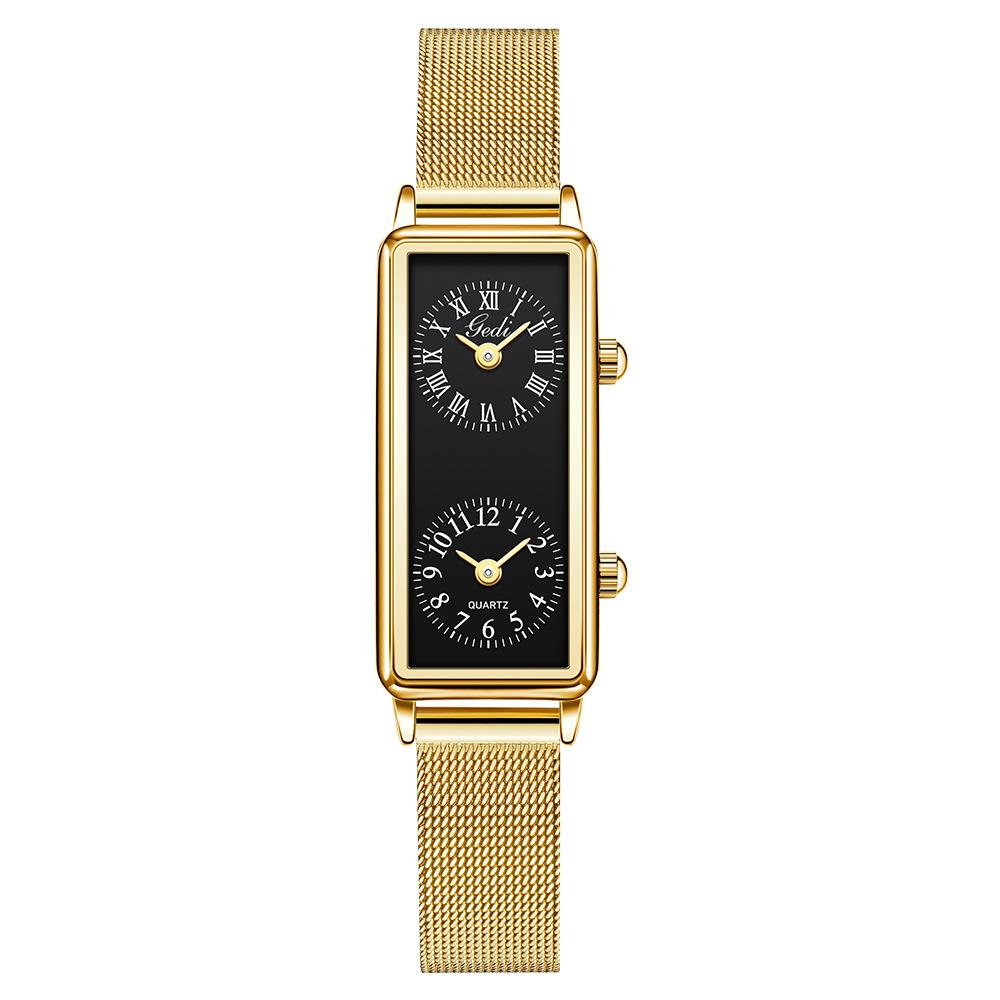 Creative Dual Time Zone Niche Retro Rectangular Women S Premium Sense Dual Movement Waterproof Quartz Watch
Creative Dual Time Zone Niche Retro Rectangular Women S Premium Sense Dual Movement Waterproof Quartz Watch