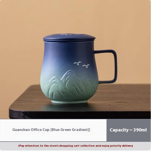 Thousand Miles of Jiangshan Tea Separation Tea Cup Personal Office Cup with Lid Filter Relief Cup Teacup Tea Mug 301-400ml
Thousand Miles of Jiangshan Tea Separation Tea Cup Personal Office Cup with Lid Filter Relief Cup Teacup Tea Mug 301-400ml
