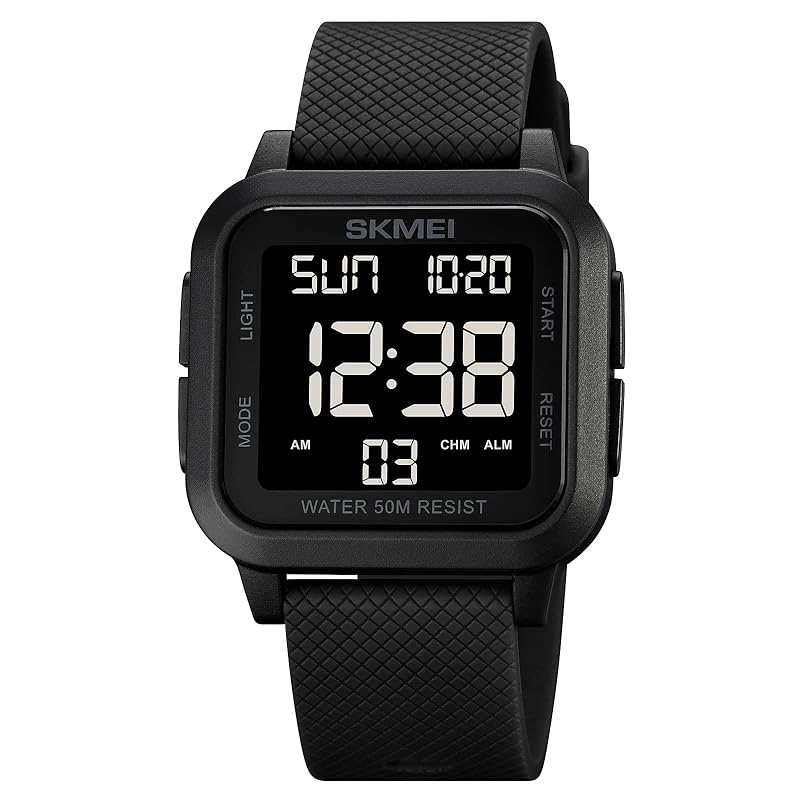 Datirzyx Easy-to-read digital watch men s Upper case display waterproof watch men s arm watch sports watch stopwatch double time countdown With alarm
Datirzyx Easy-to-read digital watch men s Upper case display waterproof watch men s arm watch sports watch stopwatch double time countdown With alarm