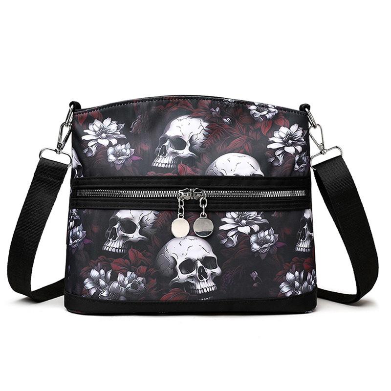 Fashi Flower Skull Pattern Crossbody Bags For Women, Large Capacity Casual Graffiti Shoulder Bag For Halloween Gift 26x21x11cm червоний
Fashi Flower Skull Pattern Crossbody Bags For Women, Large Capacity Casual Graffiti Shoulder Bag For Halloween Gift 26x21x11cm червоний