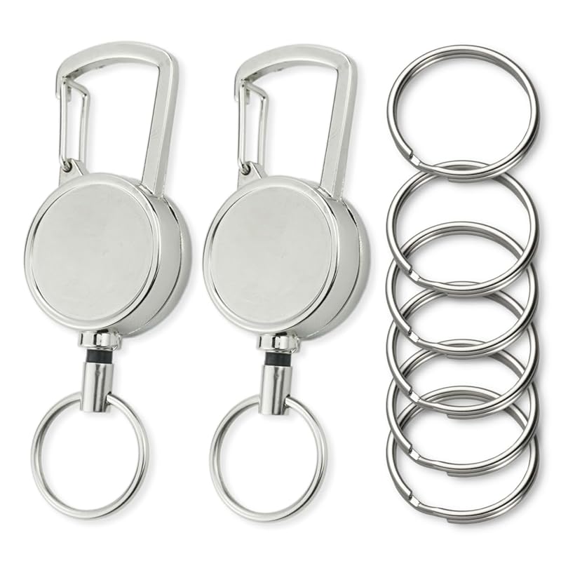With carabiner key reel Set of 2 reel key ring reel key pass case With key ring
With carabiner key reel Set of 2 reel key ring reel key pass case With key ring