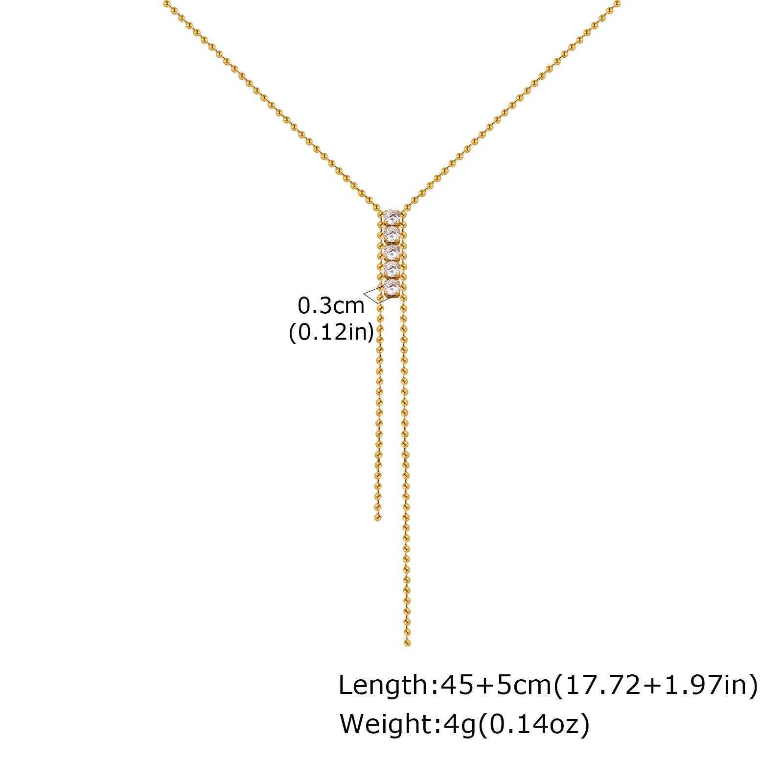 Y-shaped Fringe Beaded Long Chain Necklace for Women, Rhineston Cubic Zirconia Drop Necklace, Stainless Steel Dainty Jewelry
Y-shaped Fringe Beaded Long Chain Necklace for Women, Rhineston Cubic Zirconia Drop Necklace, Stainless Steel Dainty Jewelry