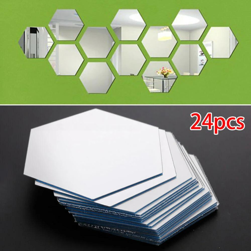 24Pcs Mirror Sticker Acrylic Wall Stickers Hex Self-Adhesive Mosaic Tiles DIY Bathroom Home Decor 3D Bedroom DIY Decal 24PCS
24Pcs Mirror Sticker Acrylic Wall Stickers Hex Self-Adhesive Mosaic Tiles DIY Bathroom Home Decor 3D Bedroom DIY Decal 24PCS