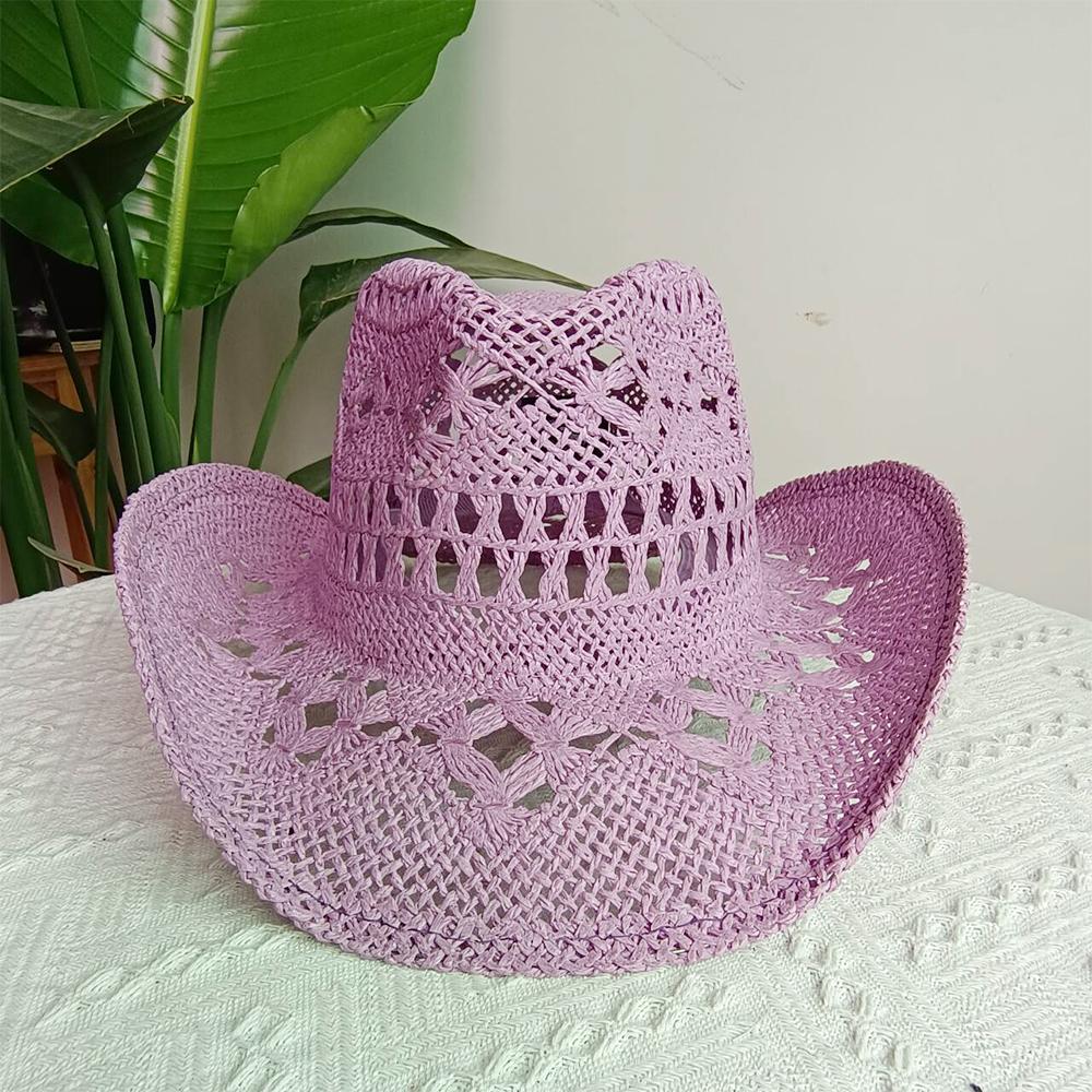 Melesh Western Women s Cowboy Hat Straw Hollow Cowboy Hat Shell Headdress Strong Plastic Wide Brim Sun Protection sombrero S56-58cm
Melesh Western Women s Cowboy Hat Straw Hollow Cowboy Hat Shell Headdress Strong Plastic Wide Brim Sun Protection sombrero S56-58cm