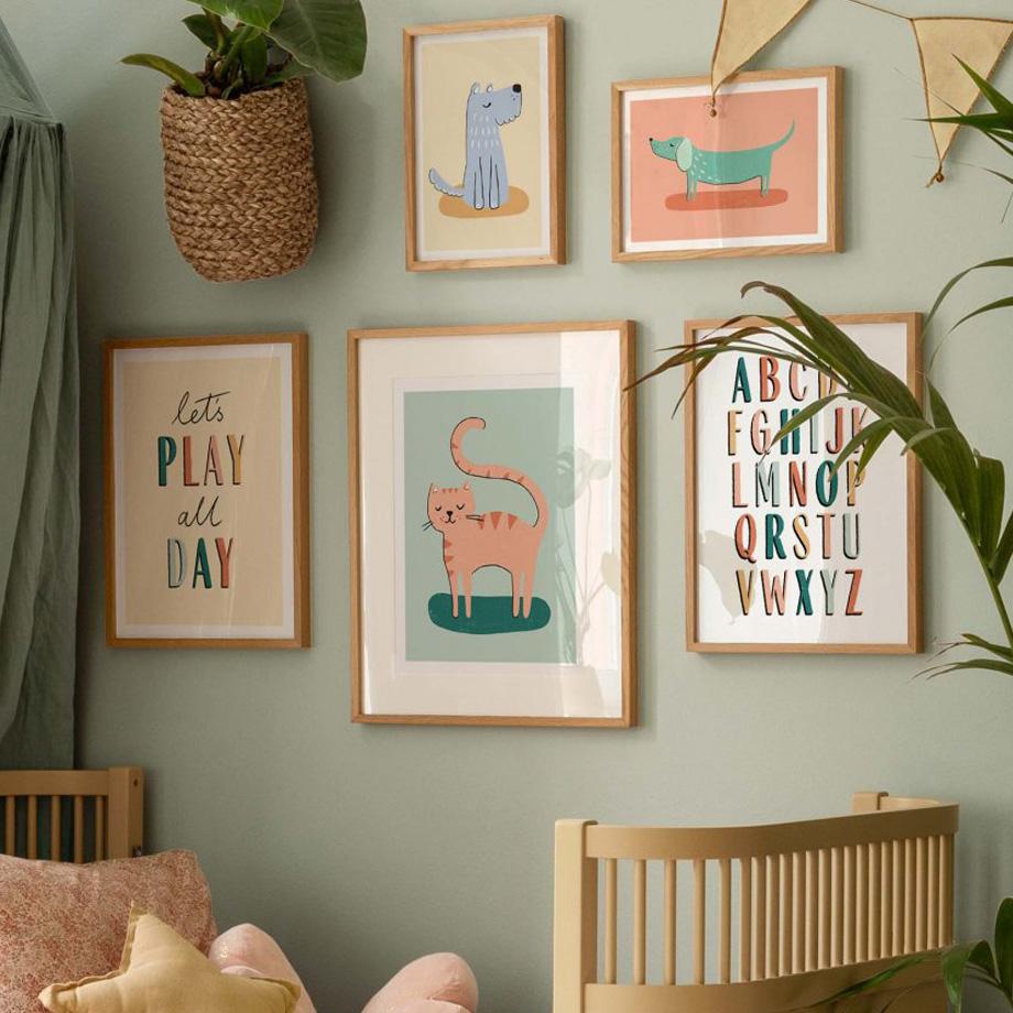 Cartoon Cat Dog Alphabet Kids Room Wall Art Painting Nordic Posters and Prints Wall Pictures Customizable
Cartoon Cat Dog Alphabet Kids Room Wall Art Painting Nordic Posters and Prints Wall Pictures Customizable