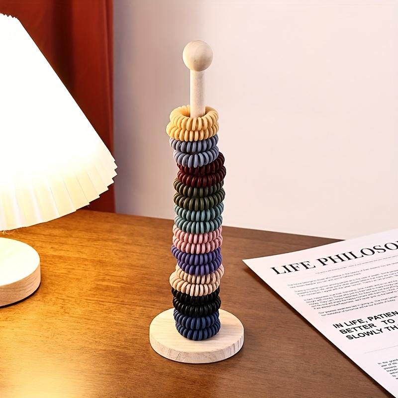 Solid Wood Creative Hair Tie Hair Circle Storage Vertical Desktop Hair Accessory Storage Display Stand, Small And Portable, Jewelry Towers
Solid Wood Creative Hair Tie Hair Circle Storage Vertical Desktop Hair Accessory Storage Display Stand, Small And Portable, Jewelry Towers