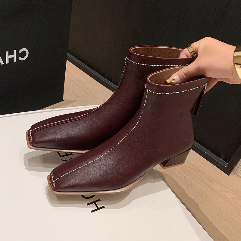 4СМ нишевая мода простые и тонкие короткие ботинки 2025 осень и зима новые квадратный носок толстый каблук задняя молния темпераментные модные ботинки 40
4СМ нишевая мода простые и тонкие короткие ботинки 2025 осень и зима новые квадратный носок толстый каблук задняя молния темпераментные модные ботинки 40