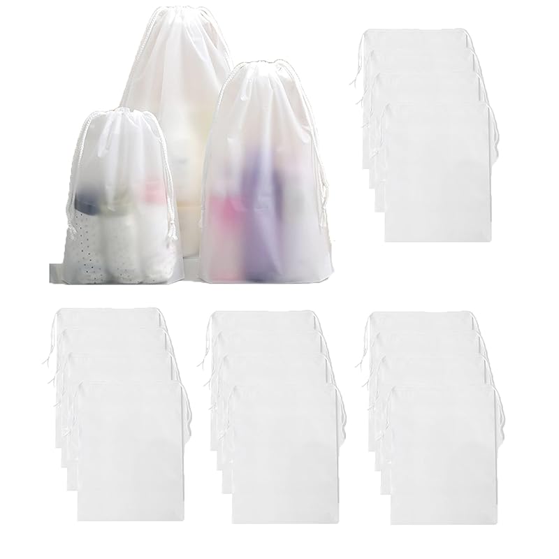 LIMUNJIZ waterproof storage bag 16 pieces for travel pouch dustproof storage bag (Thickness 0.16mm robust and durable) vinyl drawstring bag
LIMUNJIZ waterproof storage bag 16 pieces for travel pouch dustproof storage bag (Thickness 0.16mm robust and durable) vinyl drawstring bag
