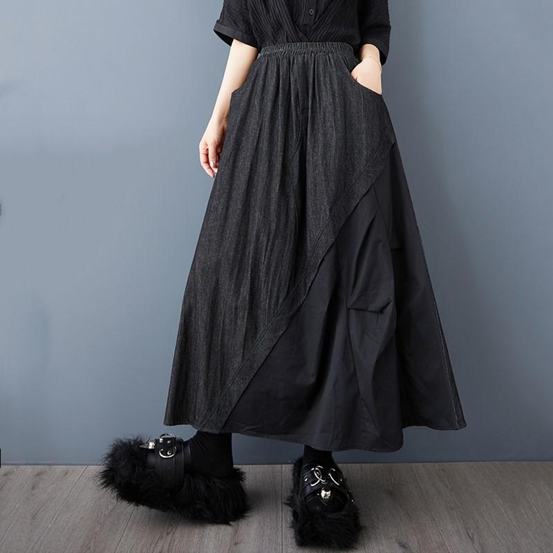 denim plus size High waist vintage patchwork Summer casual loose long for woman skirts womens skirt
denim plus size High waist vintage patchwork Summer casual loose long for woman skirts womens skirt