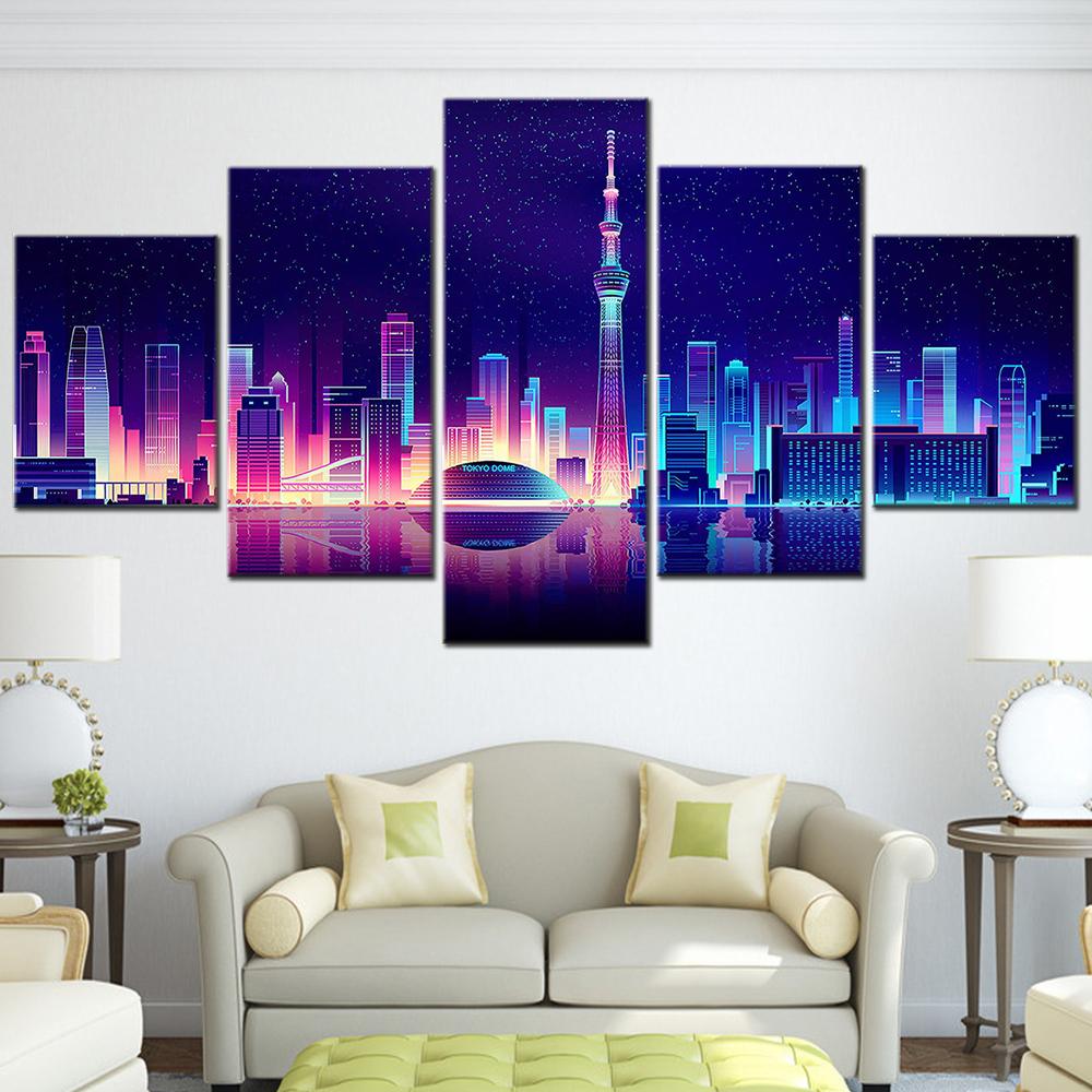 5 Panel Abstract Tokyo Tower City Nights Scenery Poster Printed Painting on Canvas Aesthetic Room Decor Home Decoration Picture 20X35 20X45 20X55CM
5 Panel Abstract Tokyo Tower City Nights Scenery Poster Printed Painting on Canvas Aesthetic Room Decor Home Decoration Picture 20X35 20X45 20X55CM