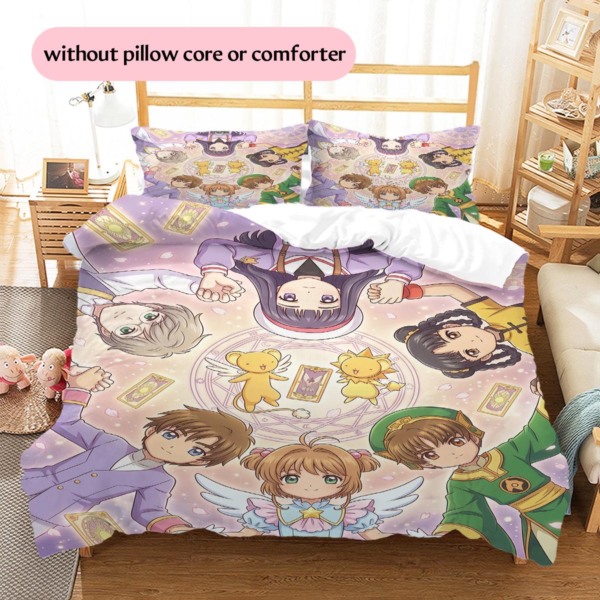 Cardcaptor Sakura Group & Magical Pattern Bedding Home Decoration Festival Gift (1 * duvet cover + 2 * pillowcase, without core) 135x200cm
Cardcaptor Sakura Group & Magical Pattern Bedding Home Decoration Festival Gift (1 * duvet cover + 2 * pillowcase, without core) 135x200cm