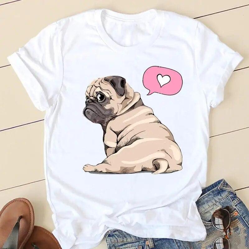 Женские футболки Sweet Love Pug, женская модная одежда, одежда с короткими рукавами и героями мультфильмов, женские футболки
Женские футболки Sweet Love Pug, женская модная одежда, одежда с короткими рукавами и героями мультфильмов, женские футболки
