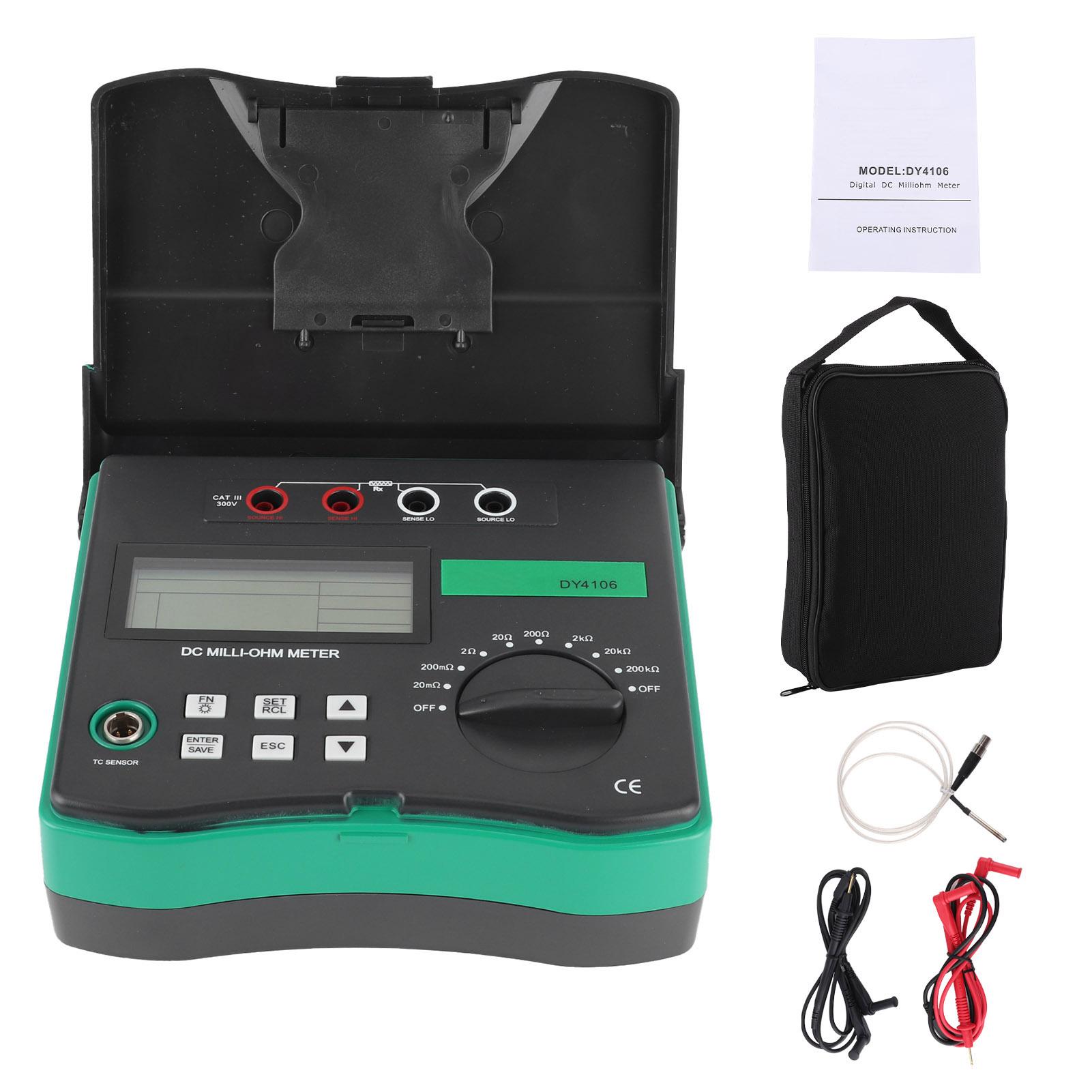 Automotive Circuit Resistance Tester Electrical Digital DC Microohm Milliohm Meter 20m Ohm 200k Ohm
Automotive Circuit Resistance Tester Electrical Digital DC Microohm Milliohm Meter 20m Ohm 200k Ohm