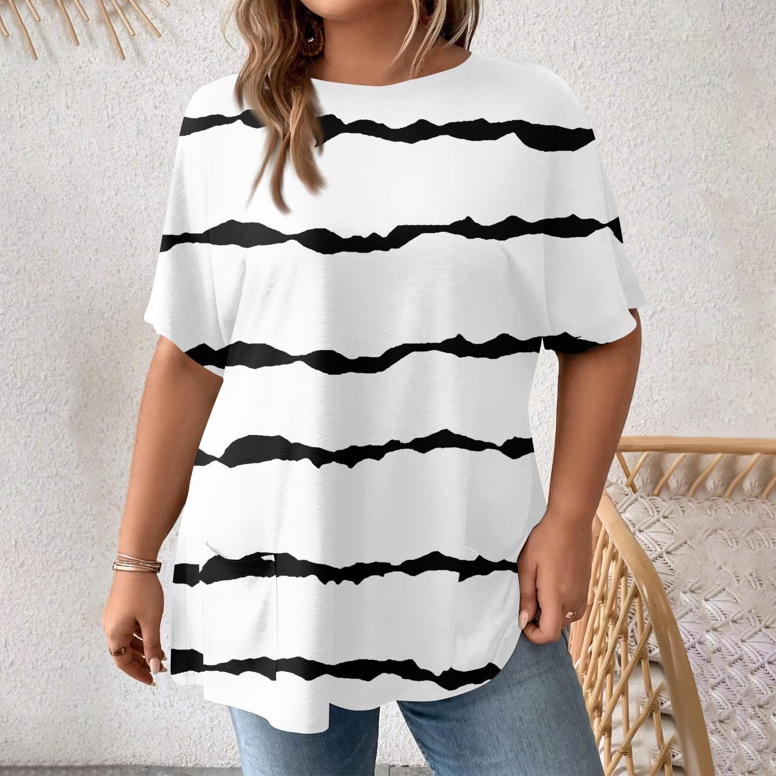 Модная женская повседневная футболка больших размеров с коротким рукавом и круглым вырезом с карманами XL белый
Модная женская повседневная футболка больших размеров с коротким рукавом и круглым вырезом с карманами XL белый