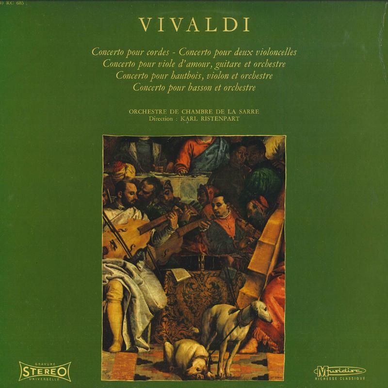 LP Record VIVALDI ORCHESTRE DE CHAMBRE DE LA Vivaldi Concertos 30RC685 MUSIDISC 1978 France Classical Used
LP Record VIVALDI ORCHESTRE DE CHAMBRE DE LA Vivaldi Concertos 30RC685 MUSIDISC 1978 France Classical Used