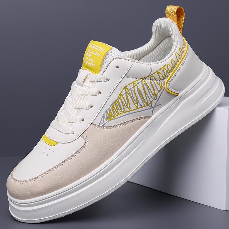 Fashion New Leather Mens Sneakers High Quality Lace-Up Skate Shoes Men Hot Sale Men Casual Walking Shoes Stylish Men s Vulcanize Shoes 44 жёлтый
Fashion New Leather Mens Sneakers High Quality Lace-Up Skate Shoes Men Hot Sale Men Casual Walking Shoes Stylish Men s Vulcanize Shoes 44 жёлтый