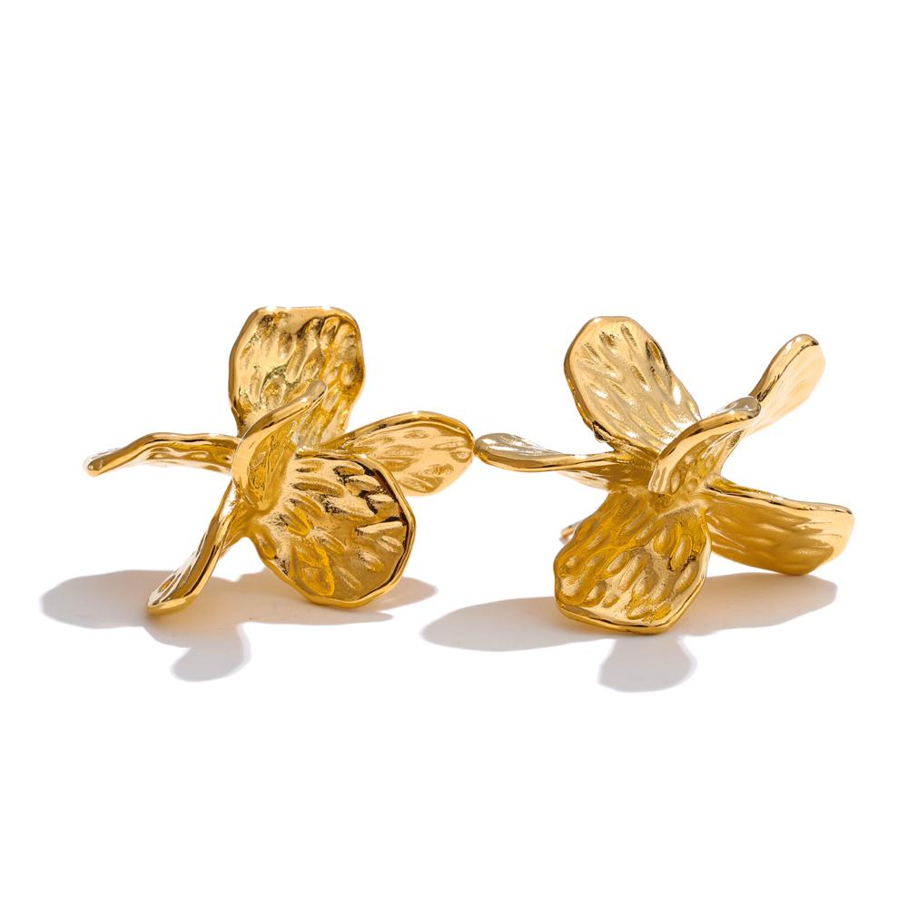 Yhpup Stainless Steel Flower Stud Earrings Gold Silver Color PVD Plated Fashion Ear Jewelry Charm Personality Bijoux for Women
Yhpup Stainless Steel Flower Stud Earrings Gold Silver Color PVD Plated Fashion Ear Jewelry Charm Personality Bijoux for Women