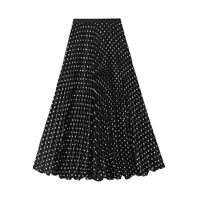Japanese and Korean temperament polka dot pleated skirt spring and summer new high waist and thin pendulum skirt women D one size fits all чёрный
Japanese and Korean temperament polka dot pleated skirt spring and summer new high waist and thin pendulum skirt women D one size fits all чёрный