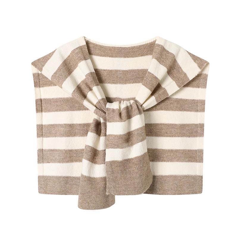 Korean Drama Inspired Striped Shawl Cardigan with Neck Protector - Versatile Women s Knit Shoulder Cover
Korean Drama Inspired Striped Shawl Cardigan with Neck Protector - Versatile Women s Knit Shoulder Cover