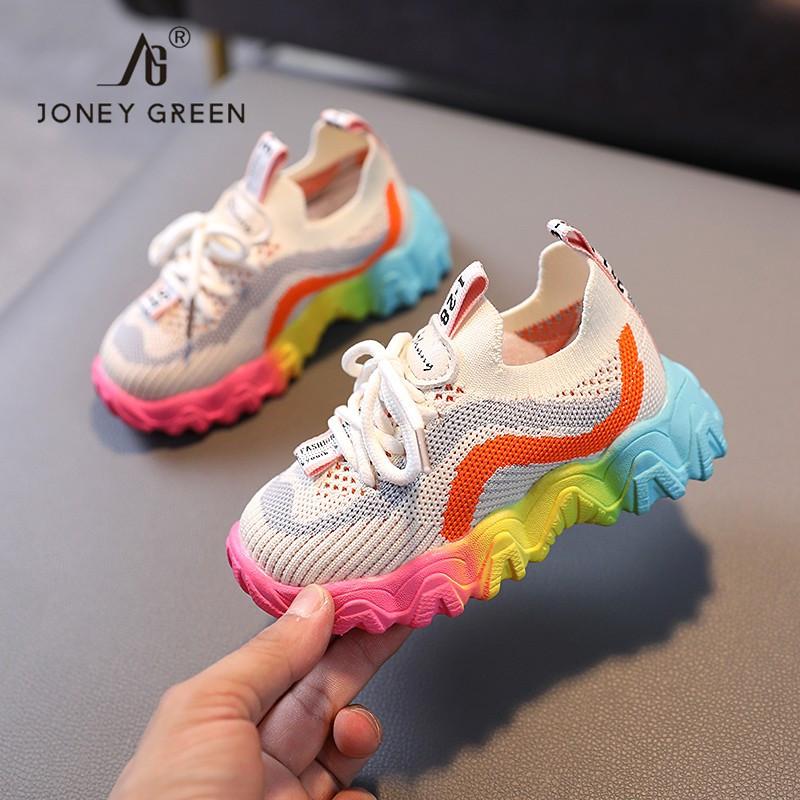 Spring Children Sprots Shoes Girls Breathable Knit Lace Up Sneakers Baby Boys Thicken Rainbow Soles Soft Non Slip Casual Shoes 26
Spring Children Sprots Shoes Girls Breathable Knit Lace Up Sneakers Baby Boys Thicken Rainbow Soles Soft Non Slip Casual Shoes 26